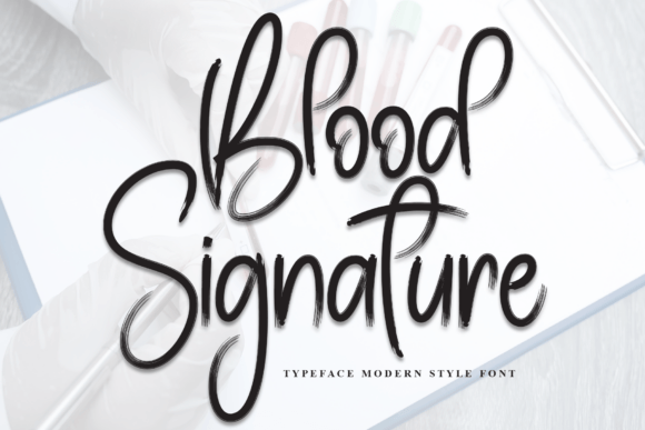Blood Signature Font Guide