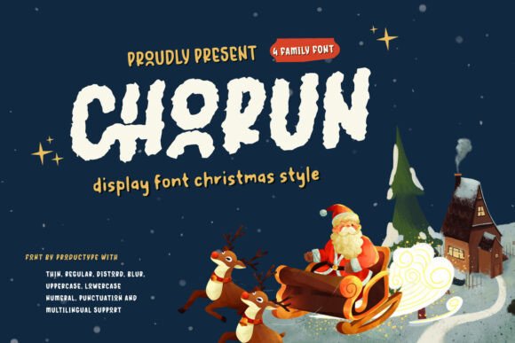 Chorun: The Joyful Christmas Display Font for Festive Designs