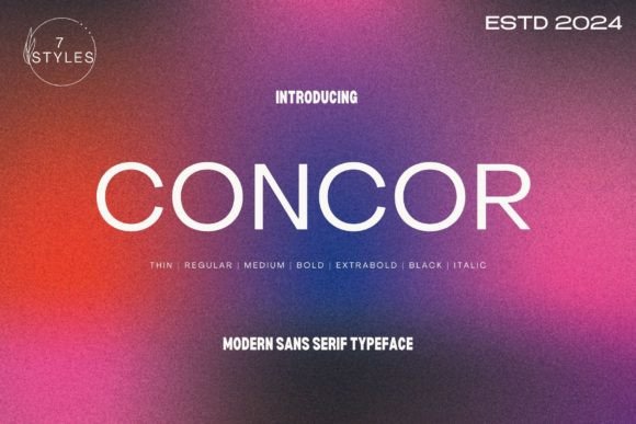 Concur Sans Serif: A Modern Type Family Bridging Swiss Precision and Geometric Warmth