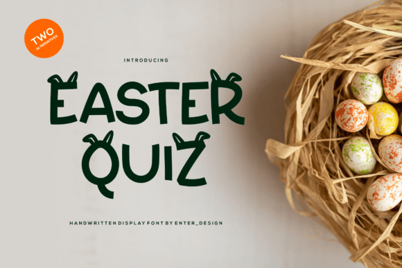 Easter Quiz: A Handwritten Font for Creative Projects