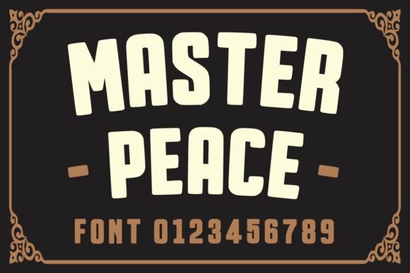 Master Peace: The Definitive Vintage Display Font for Holiday and Winter Branding
