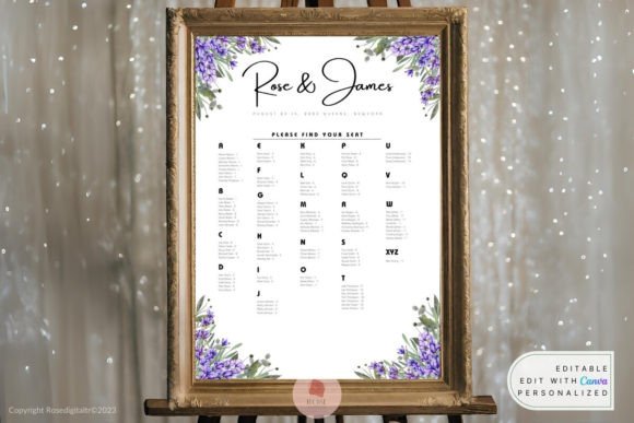 Wedding Seating Chart Lavender Guide